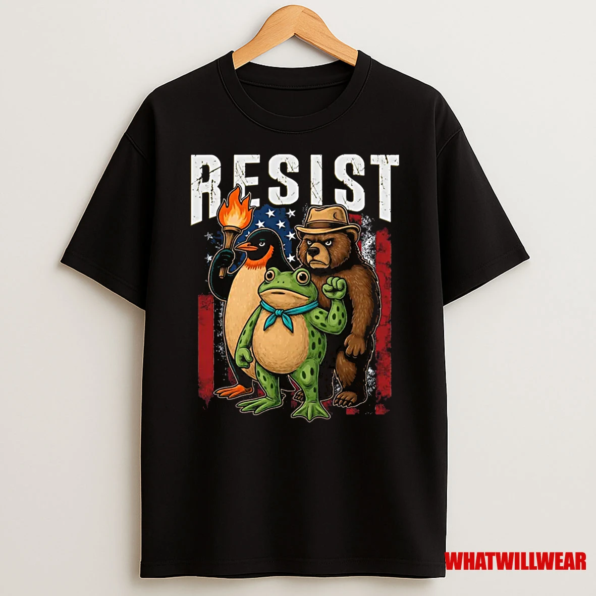Bear Penguins And Frog Resist Protest Against Tariffs Shirts