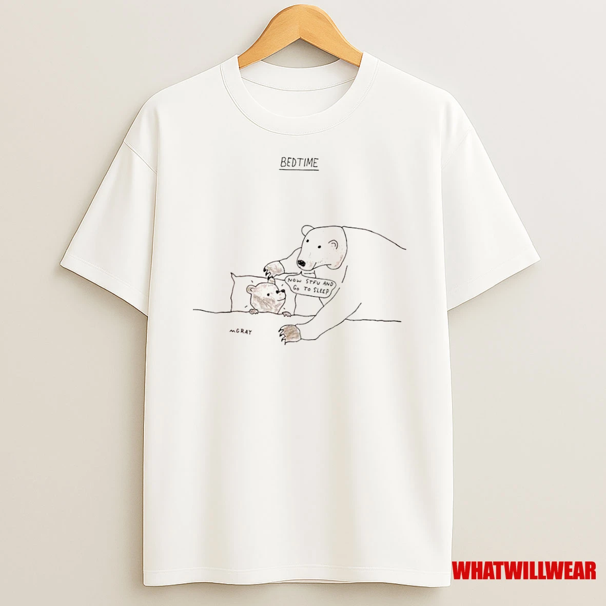 Bears Bedtime Now Stfu And Go To Sleep Shirts