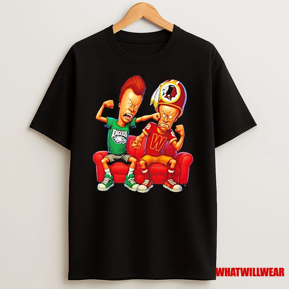 Beavis And Butthead Philadelphia Eagles Punch In The Face Washington Commanders Shirts