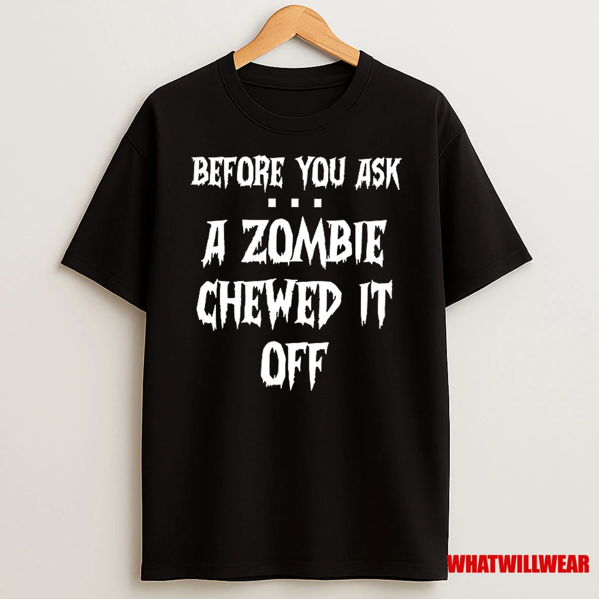 Before You Ask A Zombie Chewed It Off Halloween Shirts