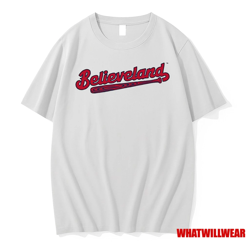 Believeland Baseball Script Shirts