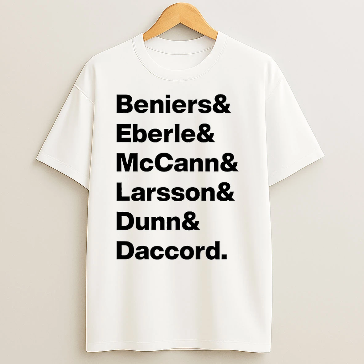 Beniers Eberle Mccann Larsson Dunn Daccord T Shirts