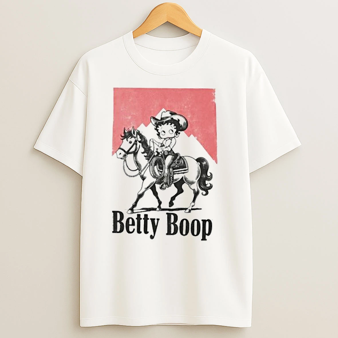 Betty Boop Riding Horse Retro Ornaments T Shirts