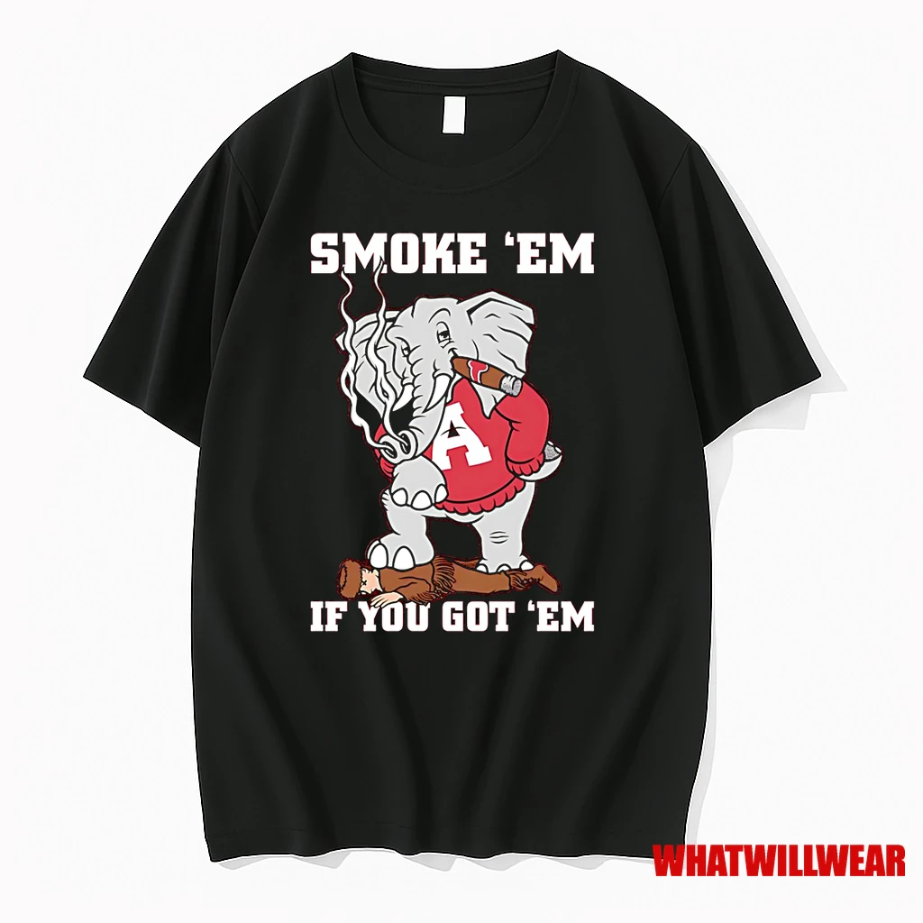 Big Al Alabama Crimson Tide Smoke Em If You Got Em Shirts
