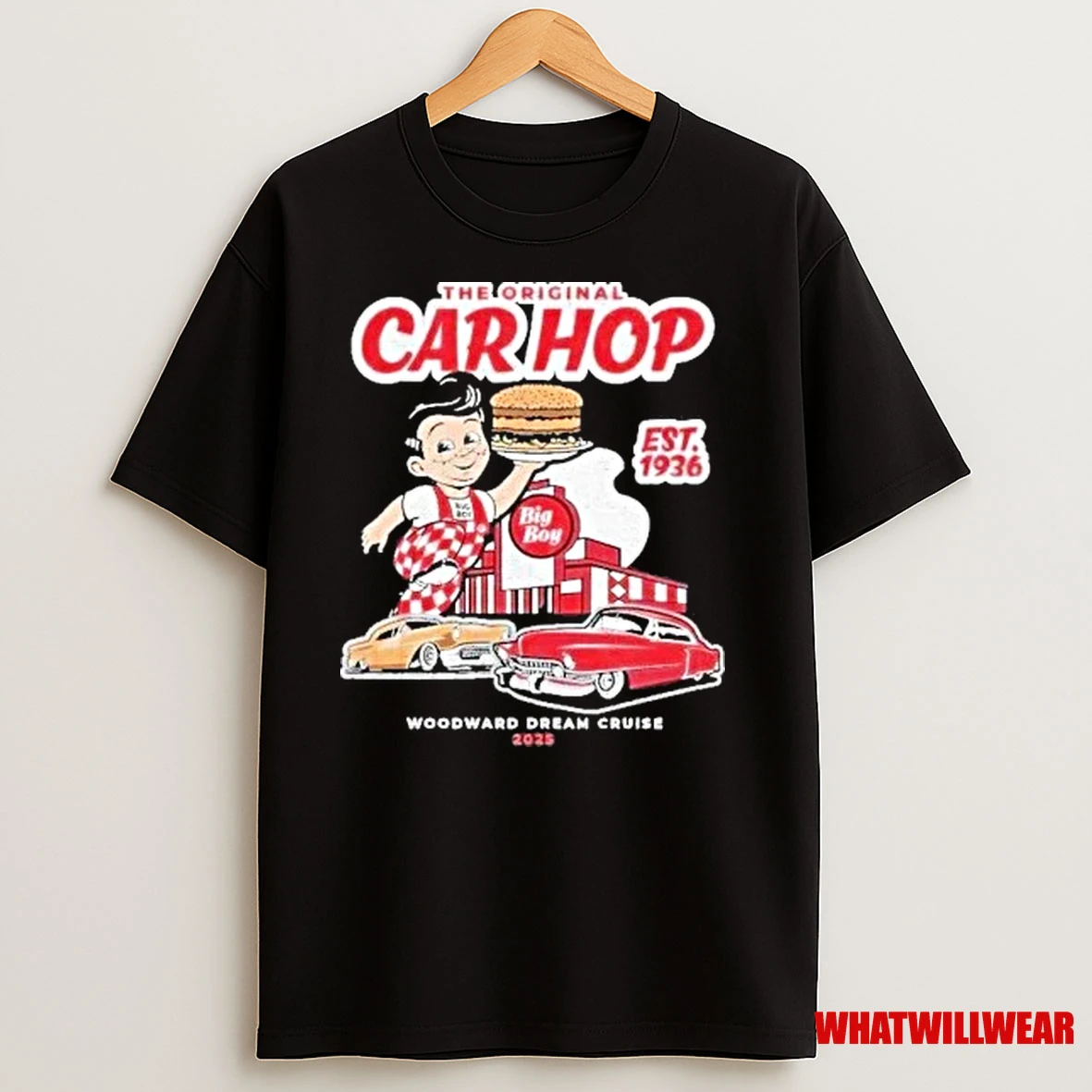 Big Boy The Car Hop Woodward Dream Cruise 2025 Est 1936 Shirts