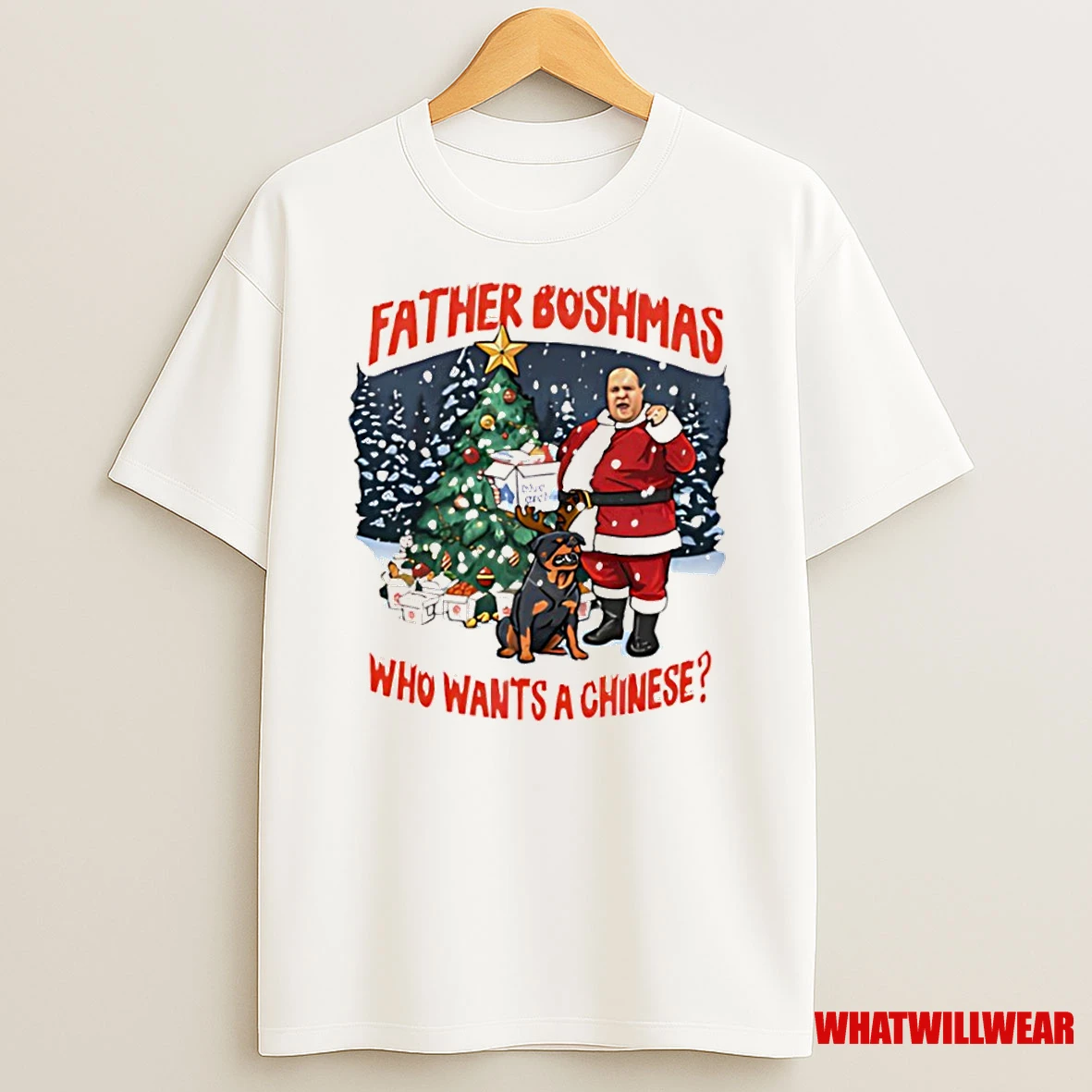 Big John Father Boshmas Who Wants A Chinese Christmas Shirts