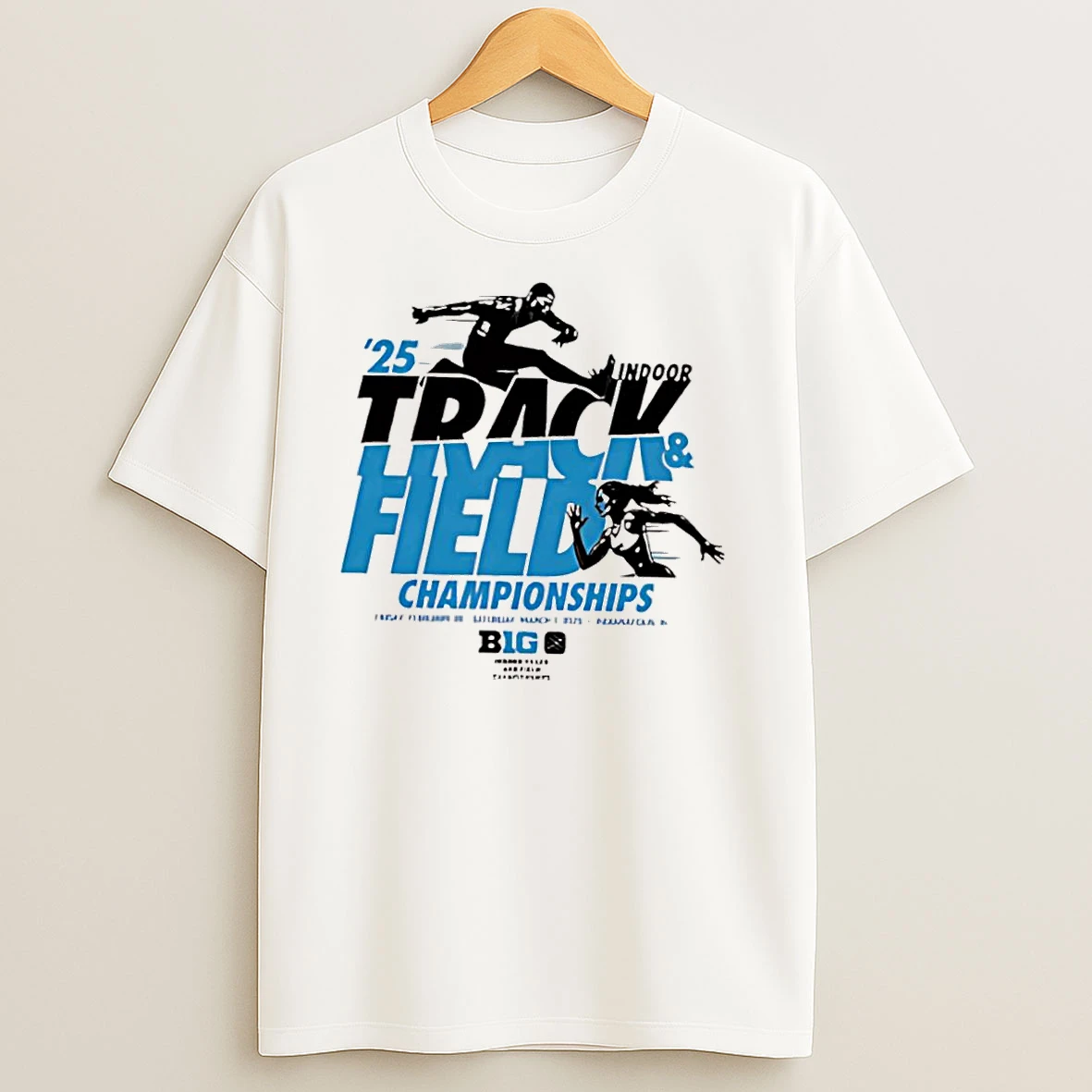 Big Ten 2025 Indoor Track And Field Championships Logo T Shirts