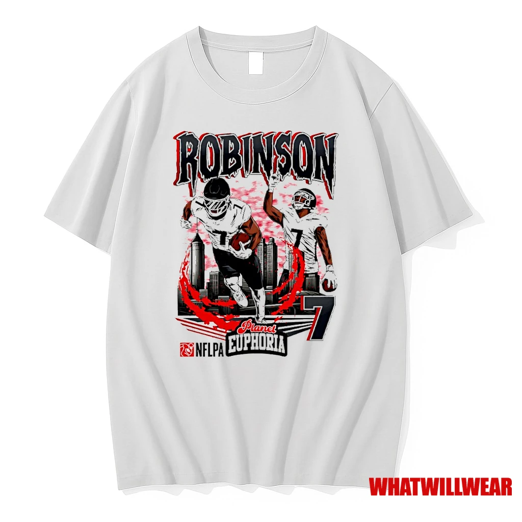 Bijan Robinson 7 Atlanta Falcons Football Running Back Comic Shirts