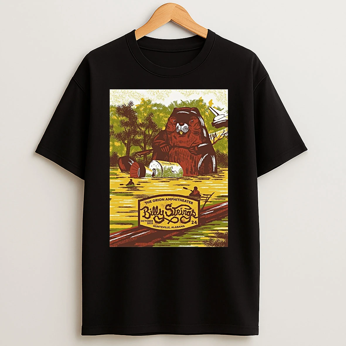 Billy Strings Oct 24 2025 Huntsville Al Art By Travis Bone T Shirts