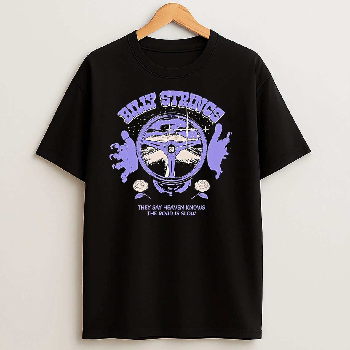 Billy Strings They Say Heaven Knows The Road Is Slow Steering Wheel T Shirts