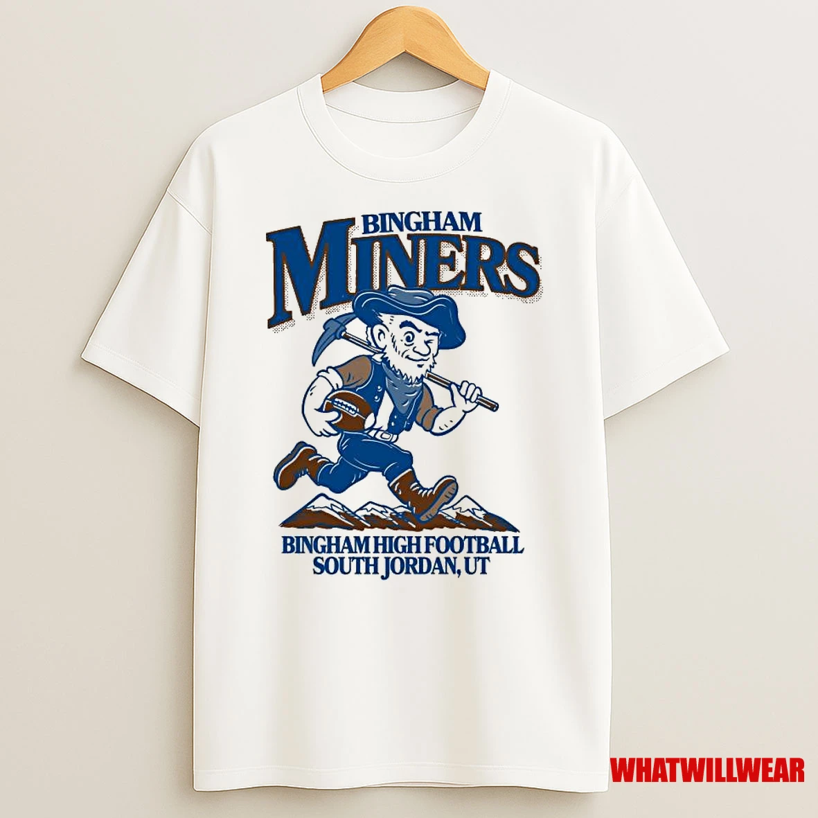 Bingham Miners Football Mascot South Jordan Ut 2025 Shirts