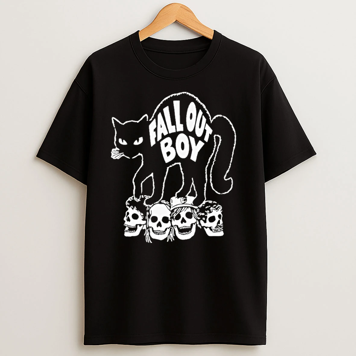 Black Cat Fall Out Boy T Shirts
