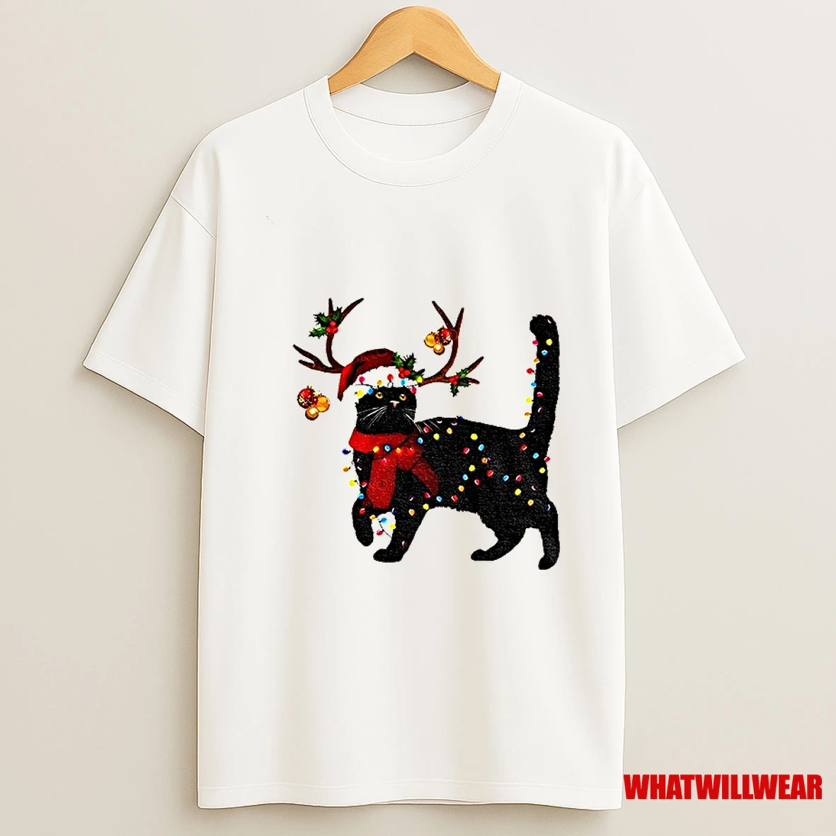 Black Cat Santa Hat Merry Christmas 2025 Shirts