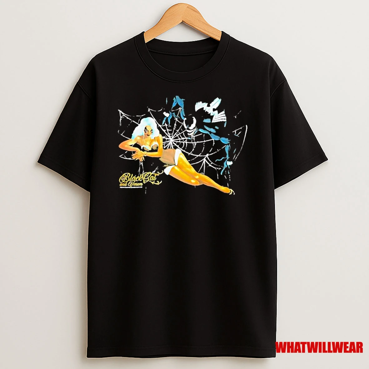 Black Cat And Venom Characters Shirts