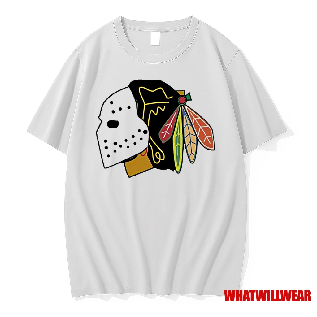 Blackhawks Hockey Mask Logo Shirts