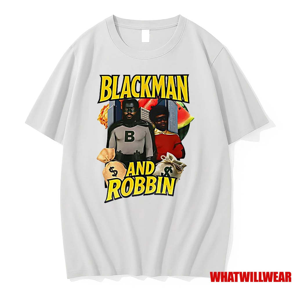 Blackman And Robbin Batman Superhero Parody Shirts