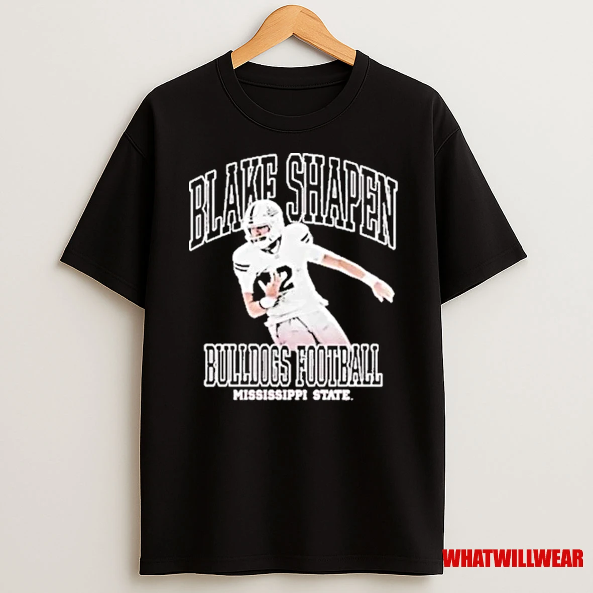 Blake Shapen Mississippi State Bulldogs Illustrated Player Shirts