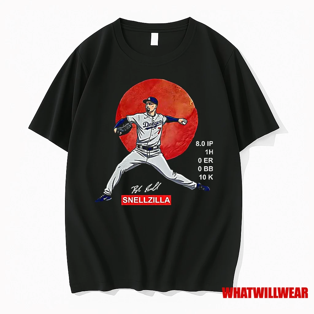 Blake Snell Los Angeles Dodgers Baseball Win Shirts Snellzilla Signature Shirts