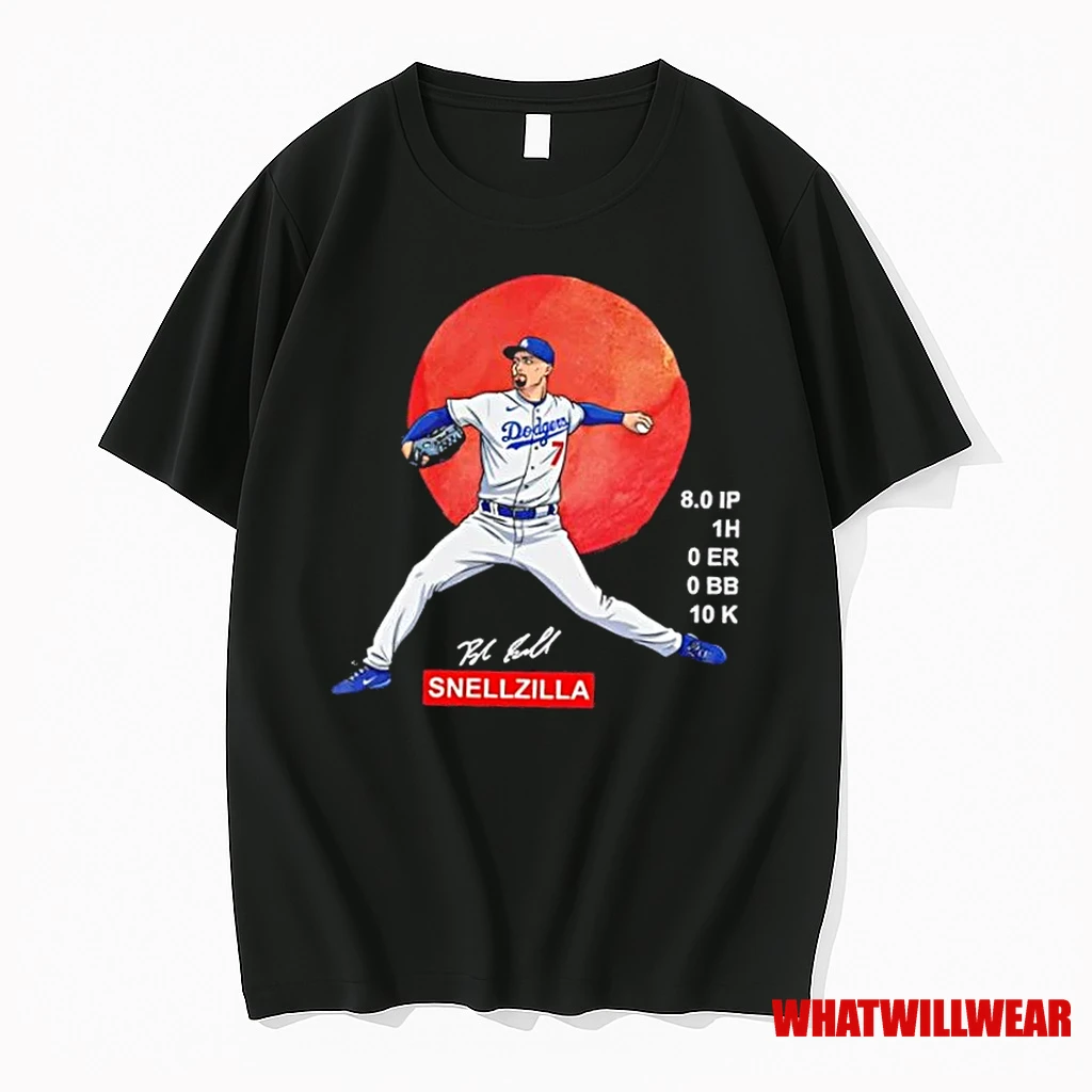Blake Snell Win Blue Los Angeles Dodgers Snellzilla Baseball Signature Shirts
