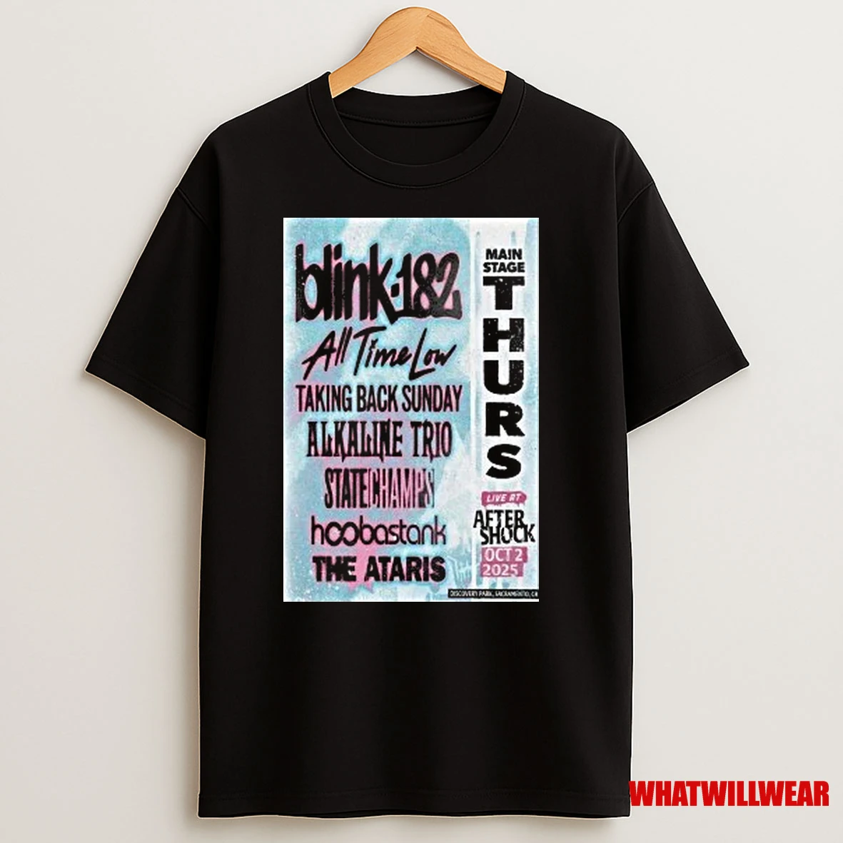 Blink 182 Sacramento Ca Oct 2 2025 Shirts