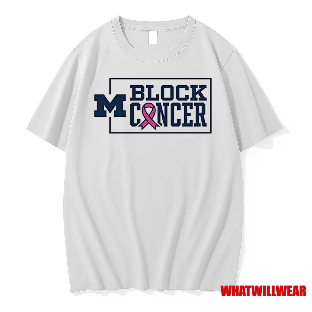 Block Cancer Michigan Wolverines Football Shirts