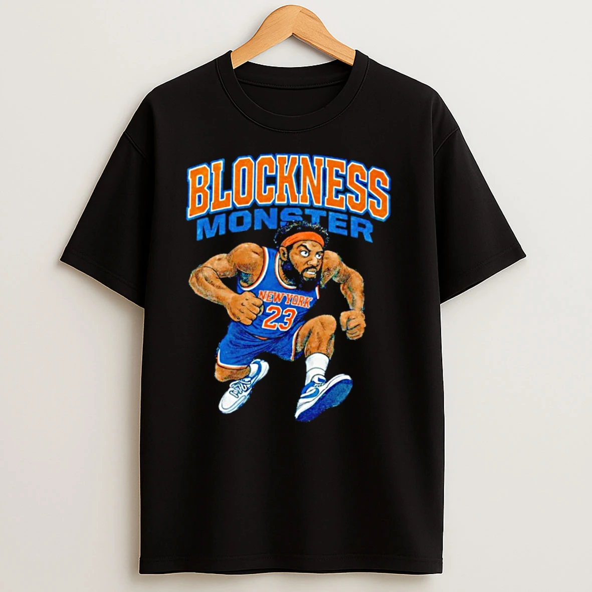 Blockness Monster Nba New York Knicks Caricature T Shirts