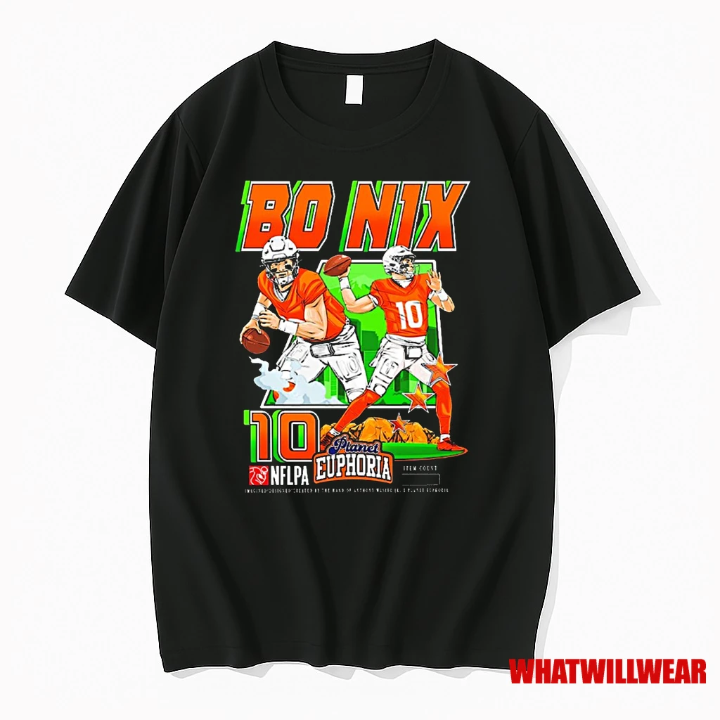 Bo Nix V2 Denver Broncos Nfl Planet Euphoria Artwork 2025 Shirts