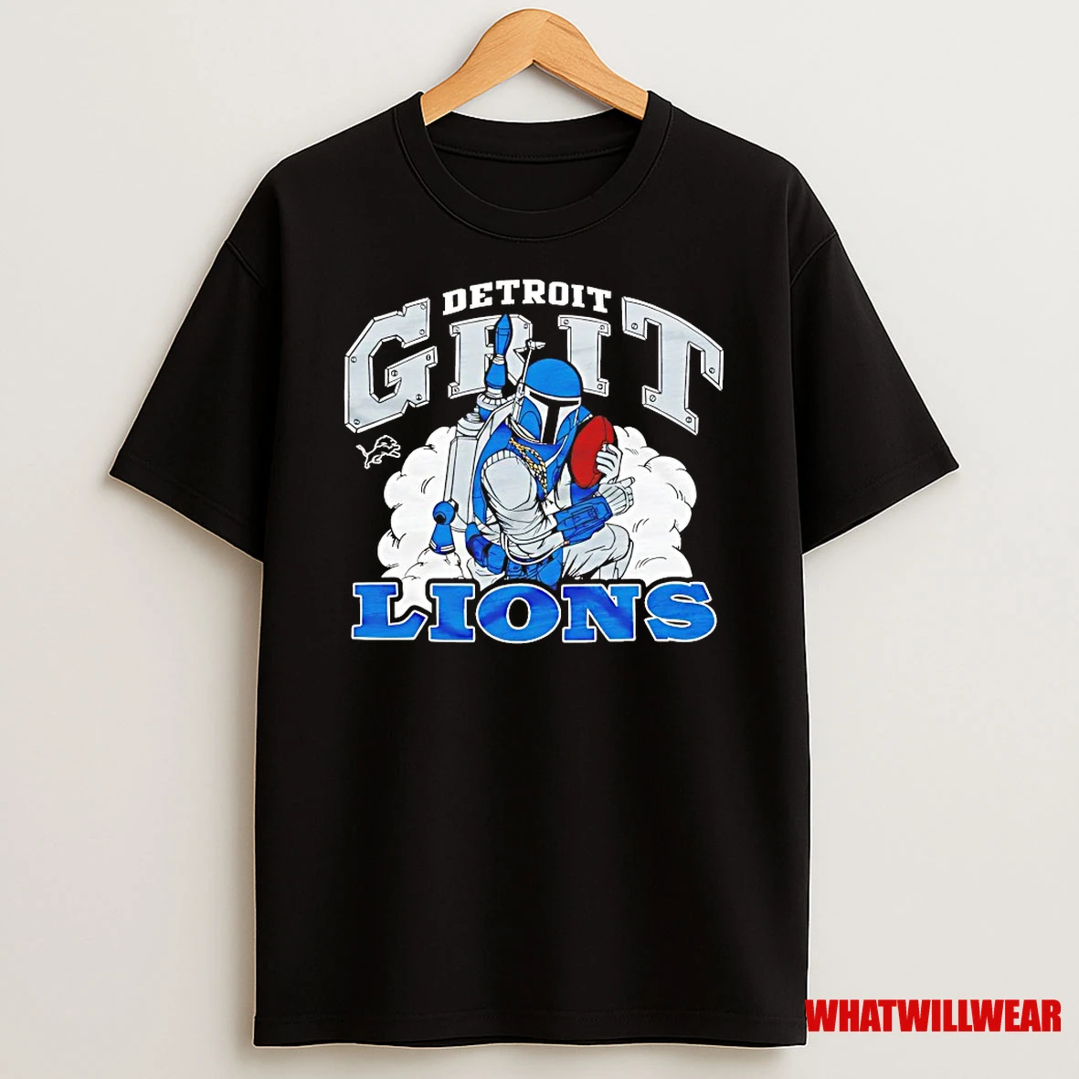 Boba Fett Star Wars X Detroit Lions Grit Shirts