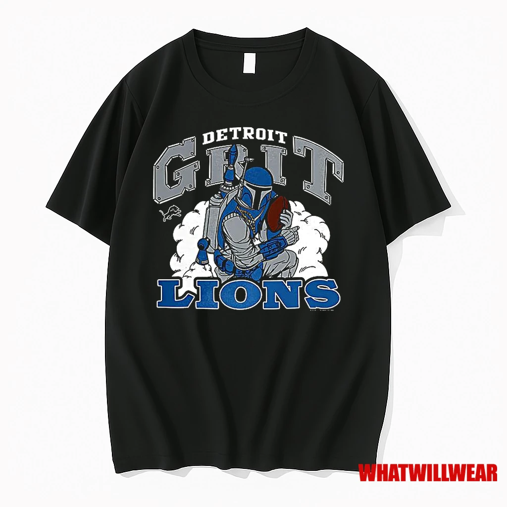Boba Fett Star Wars X Detroit Lions Nfl Shirts
