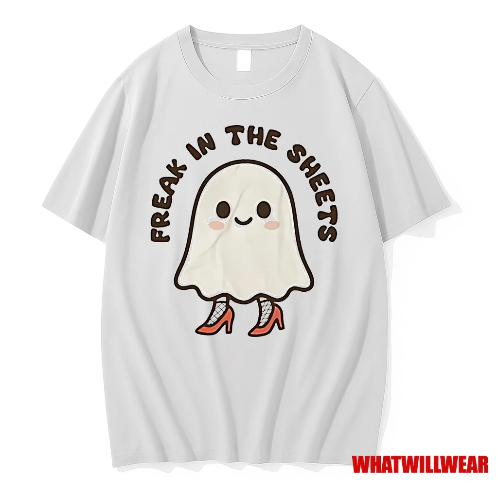 Boo Ghost High Heels Freak In The Sheets Halloween Shirts