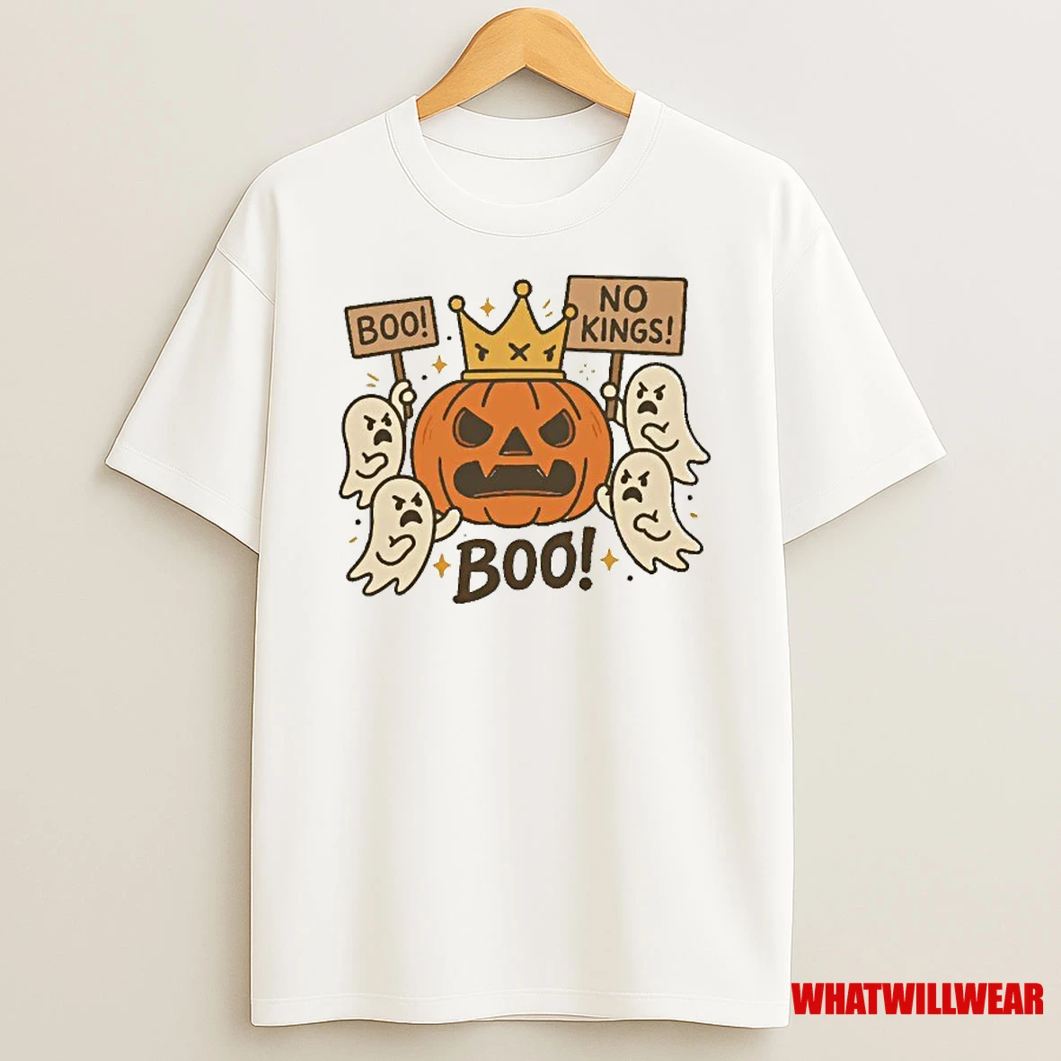 Boo No Kings Boo Pumpkin Halloween Shirts