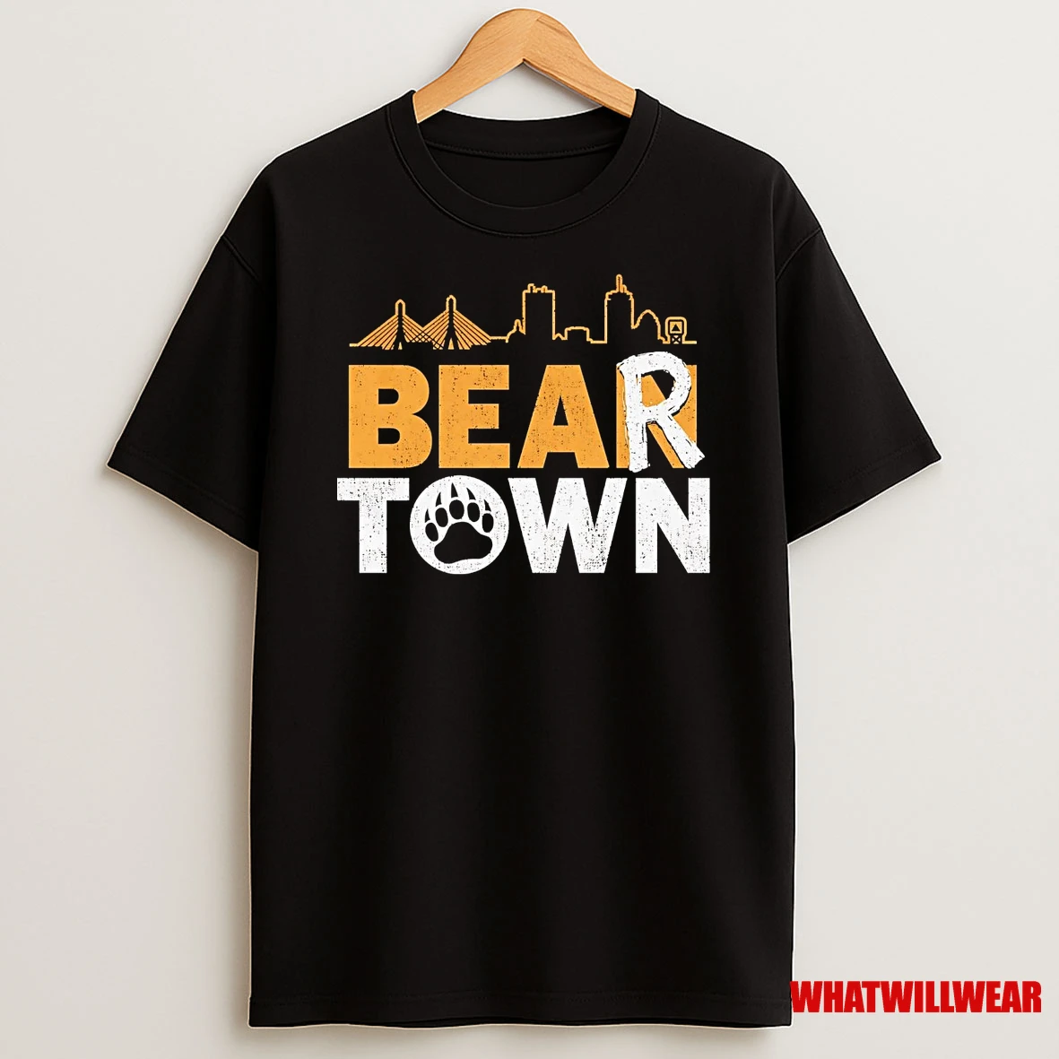 Boston Bruins Bear Town Skyline Shirts
