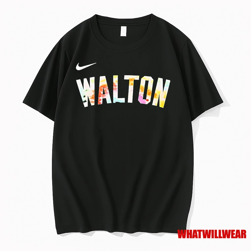 Boston Celtics Honor Bill Walton Nike Logo Tie Dye Shirts
