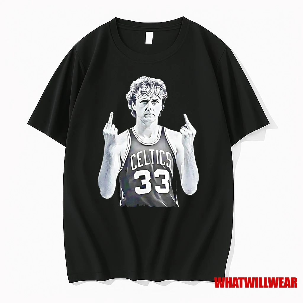Boston Celtics Legend Larry Bird Middle Finger Shirts