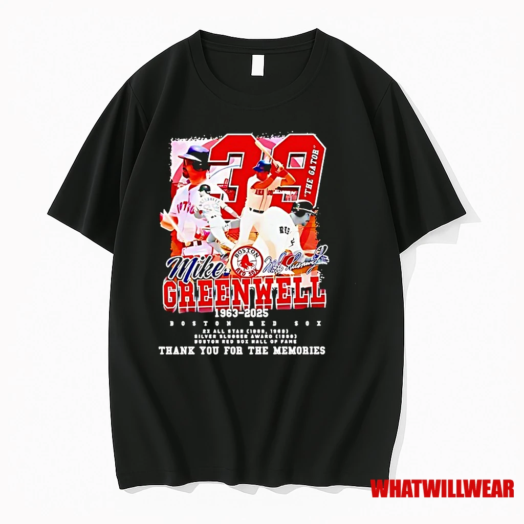 Boston Red Sox Hall Of Fame Mike Greenwell 1963 2025 Thank You For The Memories Shirts