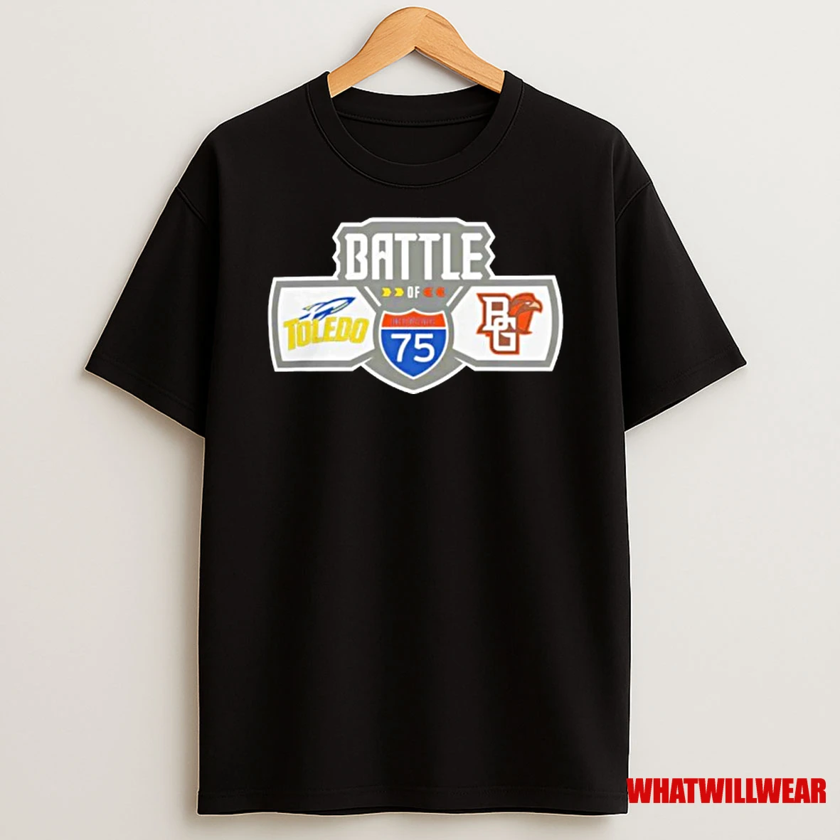 Bowling Green Falcons Vs Toledo Rockets Football Battle Of I 75 Logo Shirts