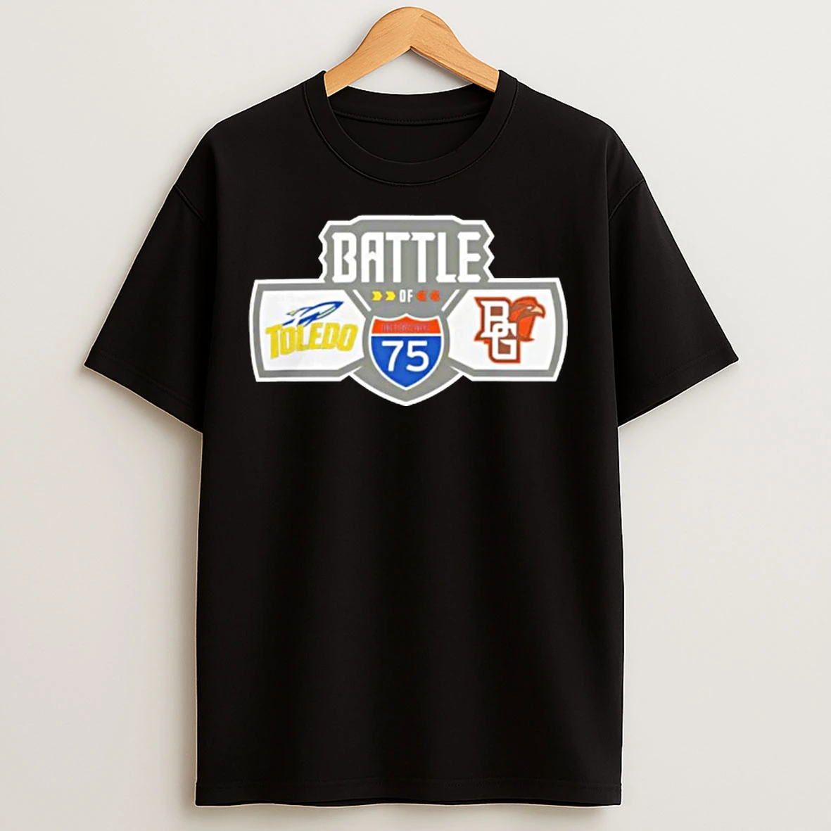 Bowling Green Falcons Vs Toledo Rockets Football Battle Of I 75 Logo T Shirts