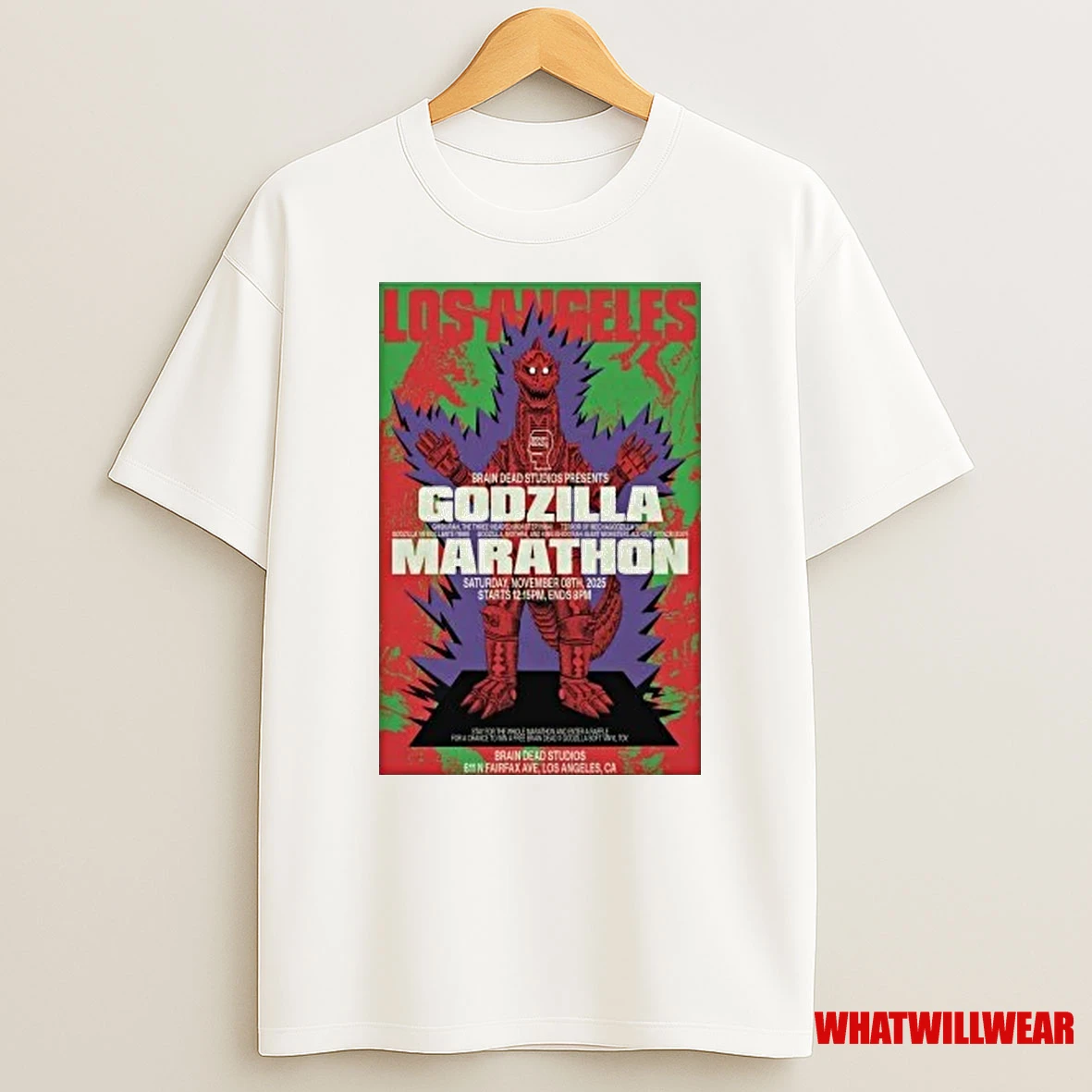 Brain Dead And Godzilla Day Los Angeles California Nov 8 2025 Shirts