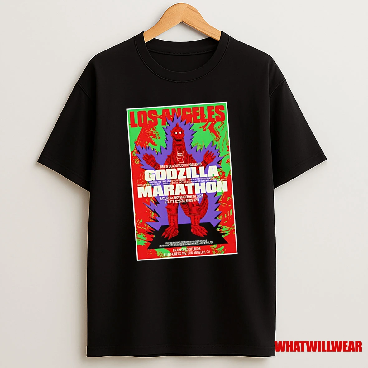 Brain Dead Godzilla Day November 8 2025 Los Angeles Ca Shirts