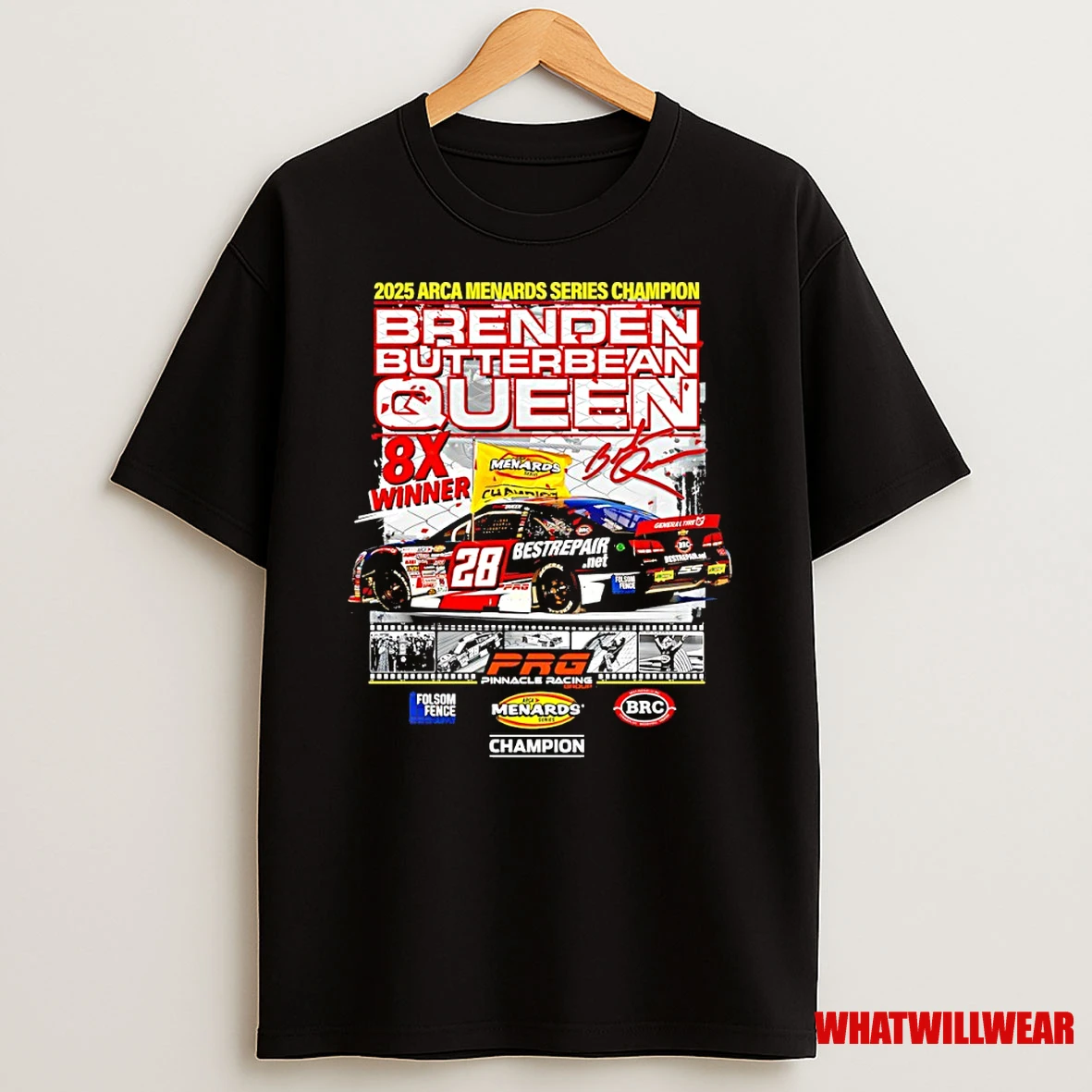 Brenden Butterbean Queen 2025 Arca Menards Series Champion Shirts