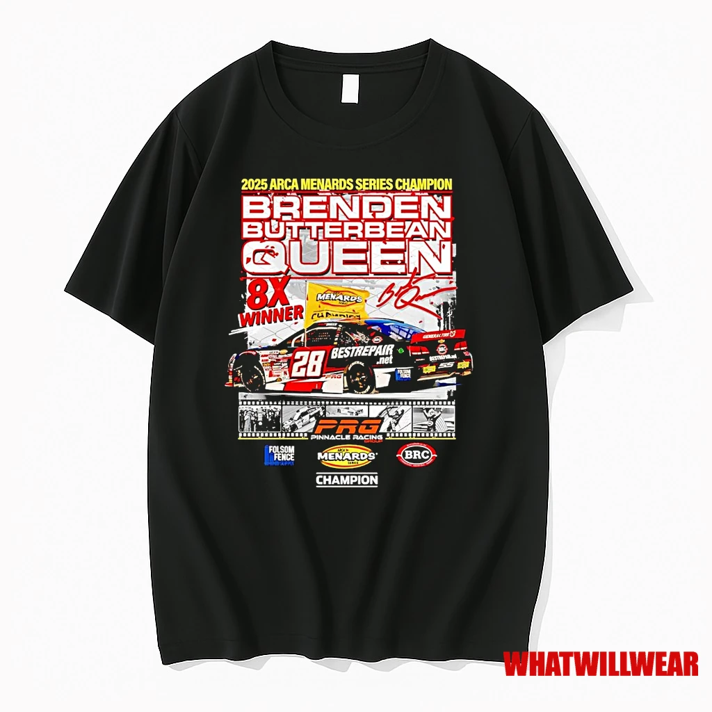 Brenden Queen 2025 Arca Menards Series Champion Shirts