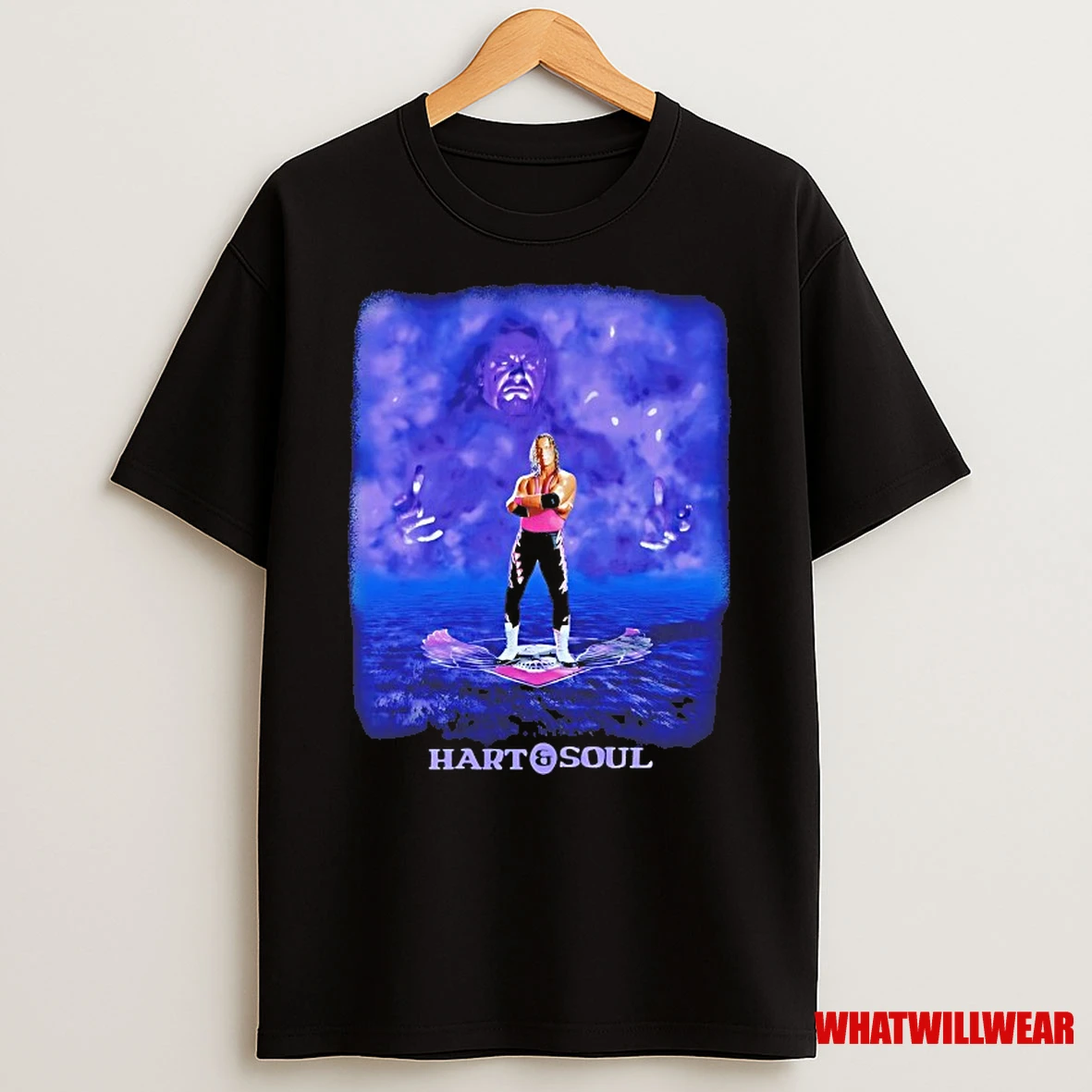 Brett Hart Vs Undertaker Hart And Soul Wwf Summerslam 1997 Vintage Shirts