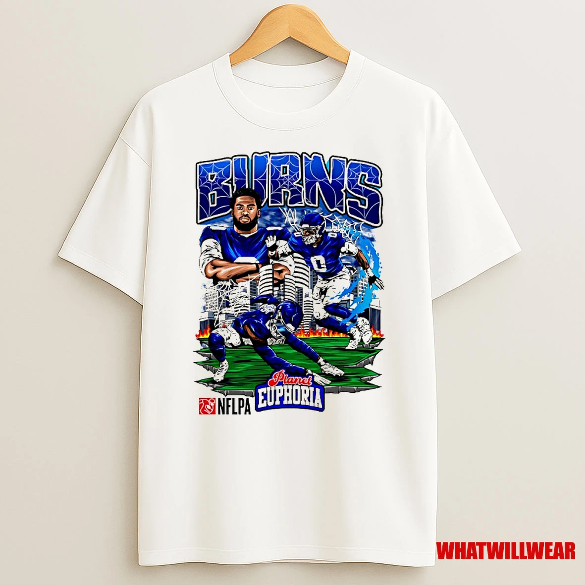 Brian Burns 0 New York Giants Football Comic Shirts