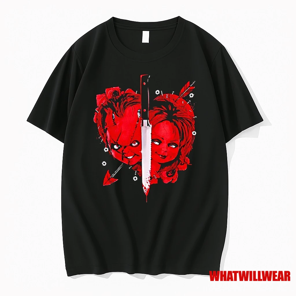 Bride Of Chucky Tiffany Chucky Knife Portrait Shirts