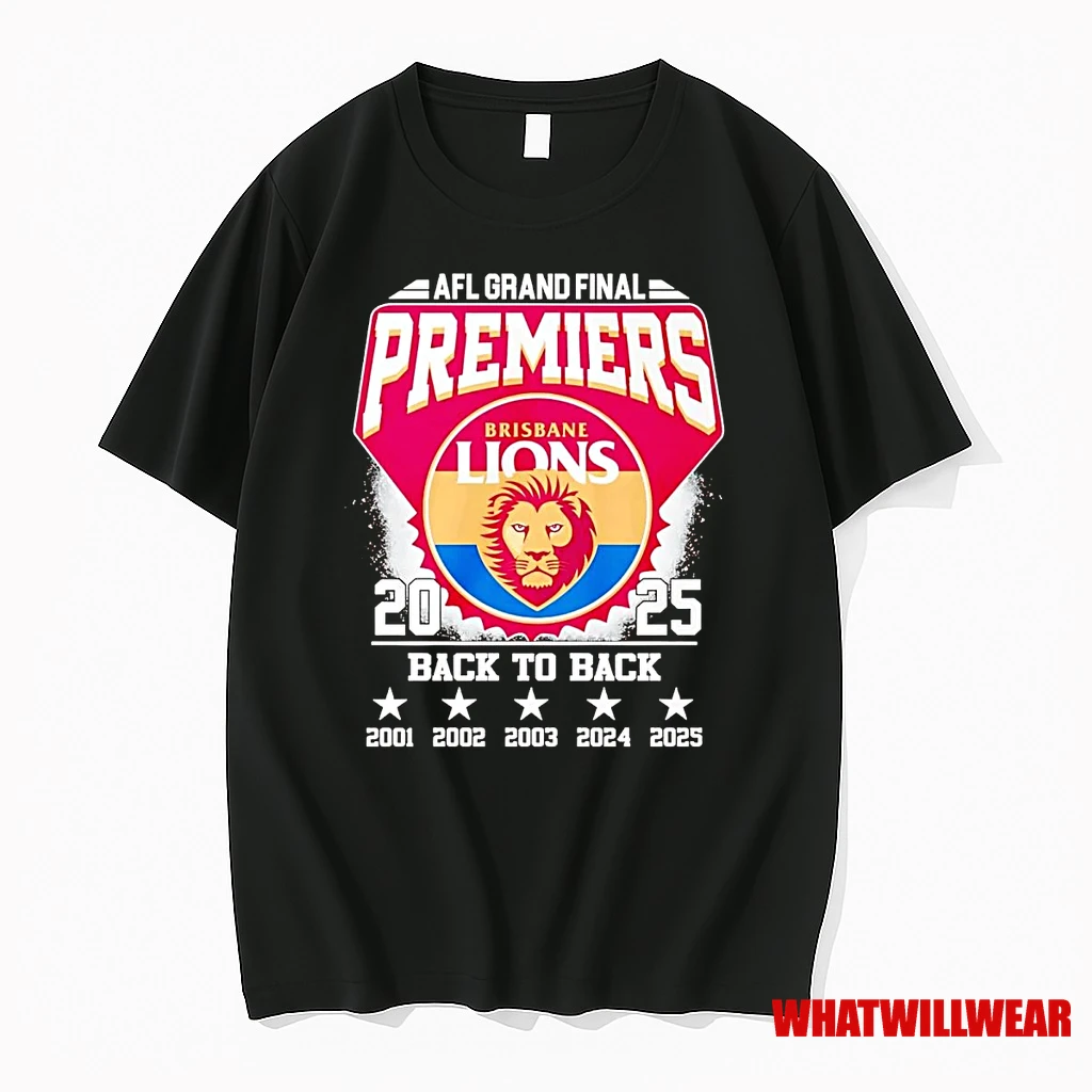 Brisbane 2025 Afl Grand Final Premiers Back To Back Shirts