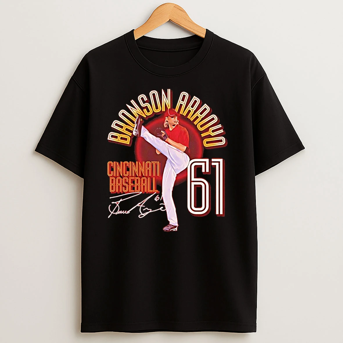 Bronson Arroyo 61 Cincinnati Reds Player Signature T Shirts