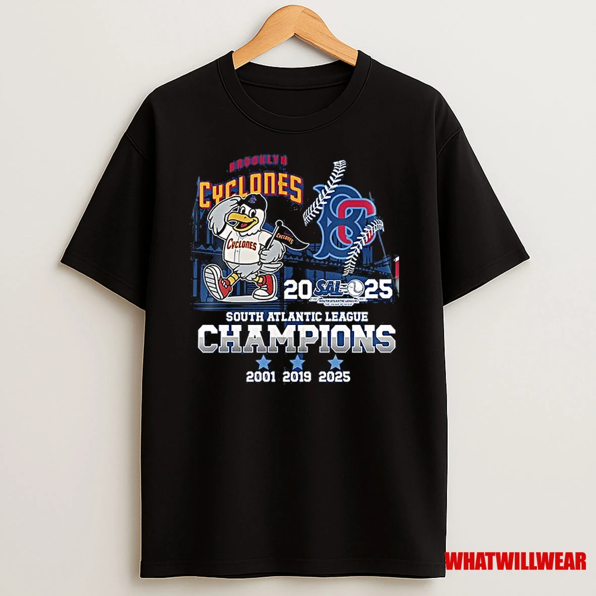 Brooklyn Cyclones 2025 South Atlantic League Champions 3x Shirts