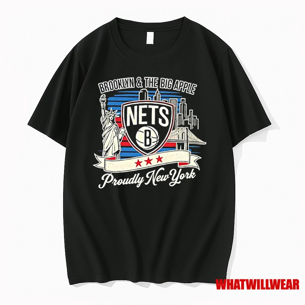 Brooklyn Nets And The Big Apple Proudly New York Skyline Shirts