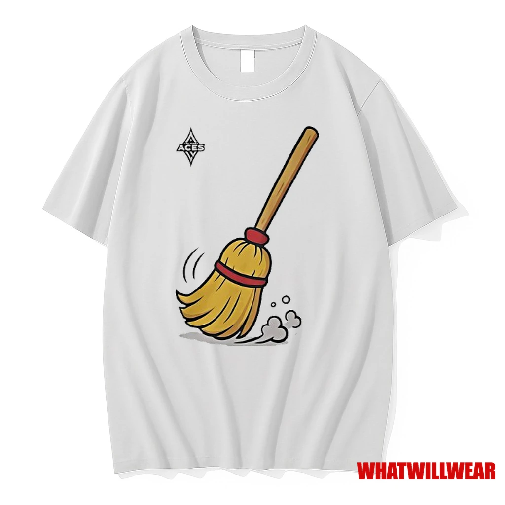 Broom Sweep Las Vegas Aces Logo Shirts