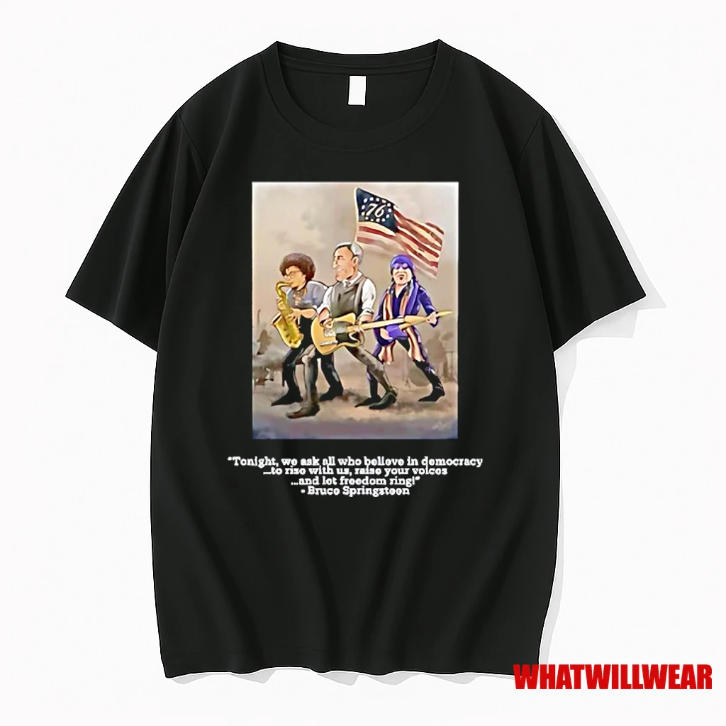 Bruce Springsteen Clarence Clemons And Steven Van Zandt Usa Flag Shirts